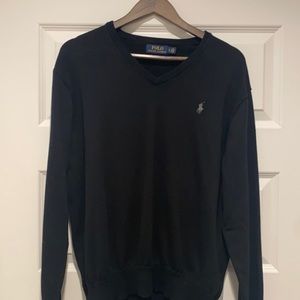 Black polo sweater